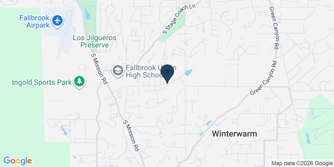 Map showing Fallbrook, San Diego County, CA