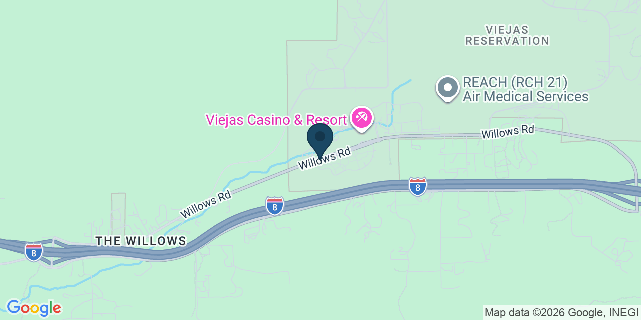 Map showing San Diego County, CA