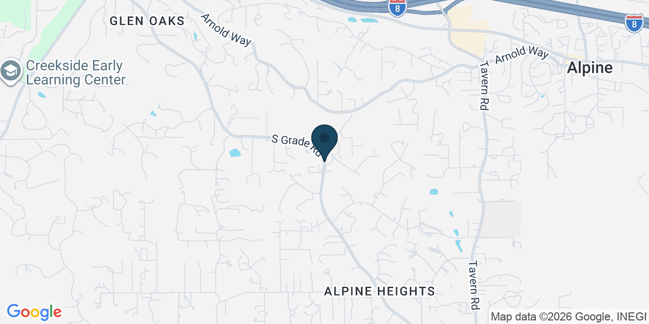 Map showing Alpine, San Diego County, CA