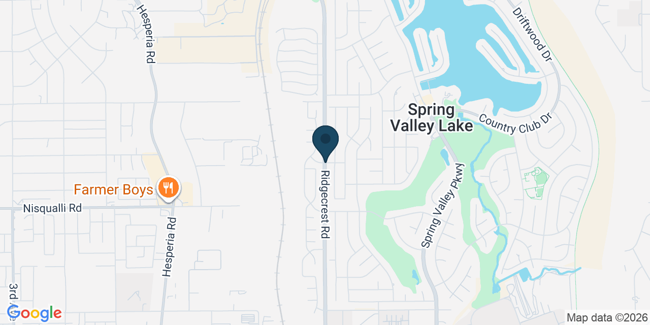 Map showing Spring Valley Lake, San Bernardino County, CA