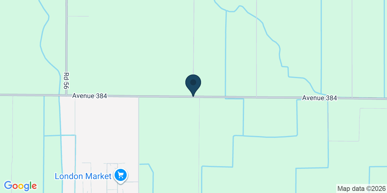 Map showing Tulare County, CA