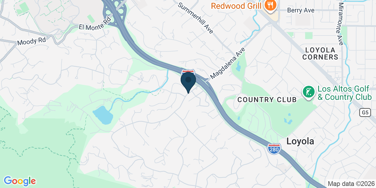 Map showing Santa Clara County, CA