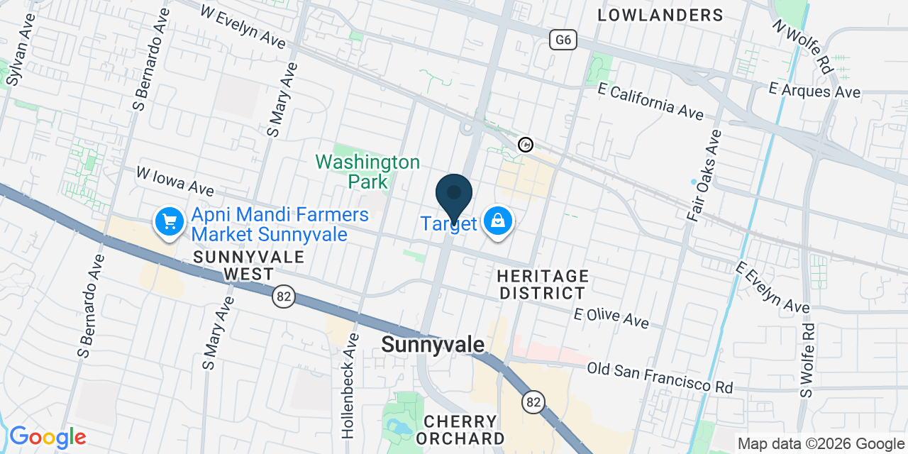 Map showing Sunnyvale, Santa Clara County, CA
