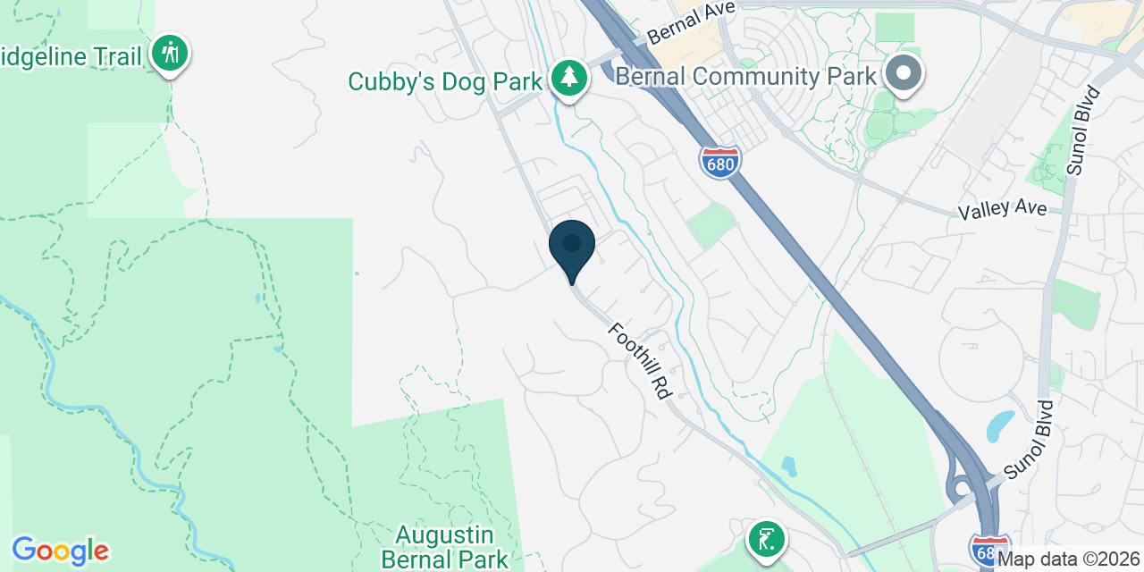 Map showing Alameda County, CA