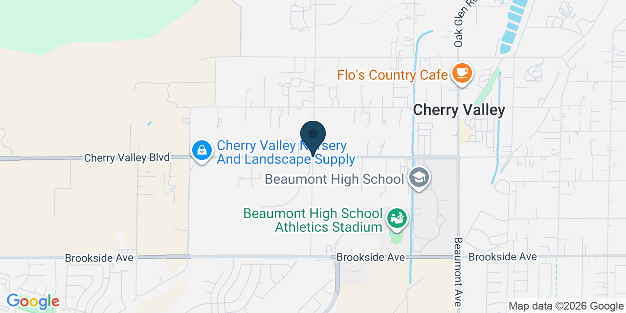 Map showing Cherry Valley, Riverside County, CA