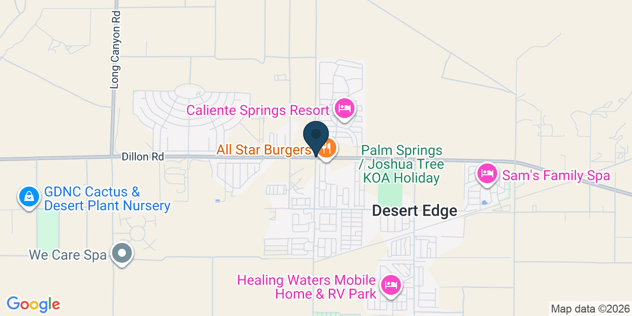 Map showing Desert Edge, Riverside County, CA