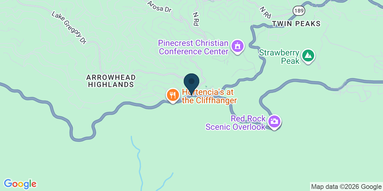 Map showing Crestline, San Bernardino County, CA