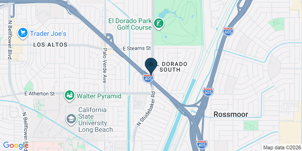 Map showing Long Beach, Los Angeles County, CA