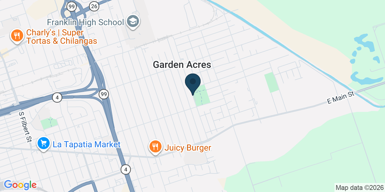 Map showing Garden Acres, San Joaquin County, CA