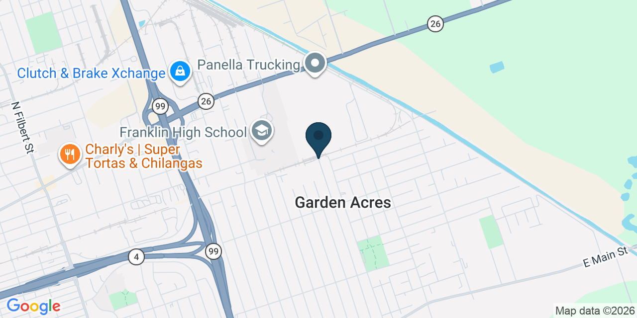 Map showing Garden Acres, San Joaquin County, CA