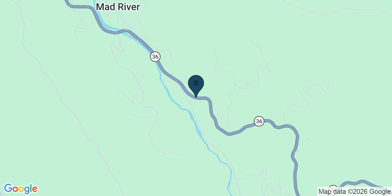 Map showing Mad River, Trinity County, CA