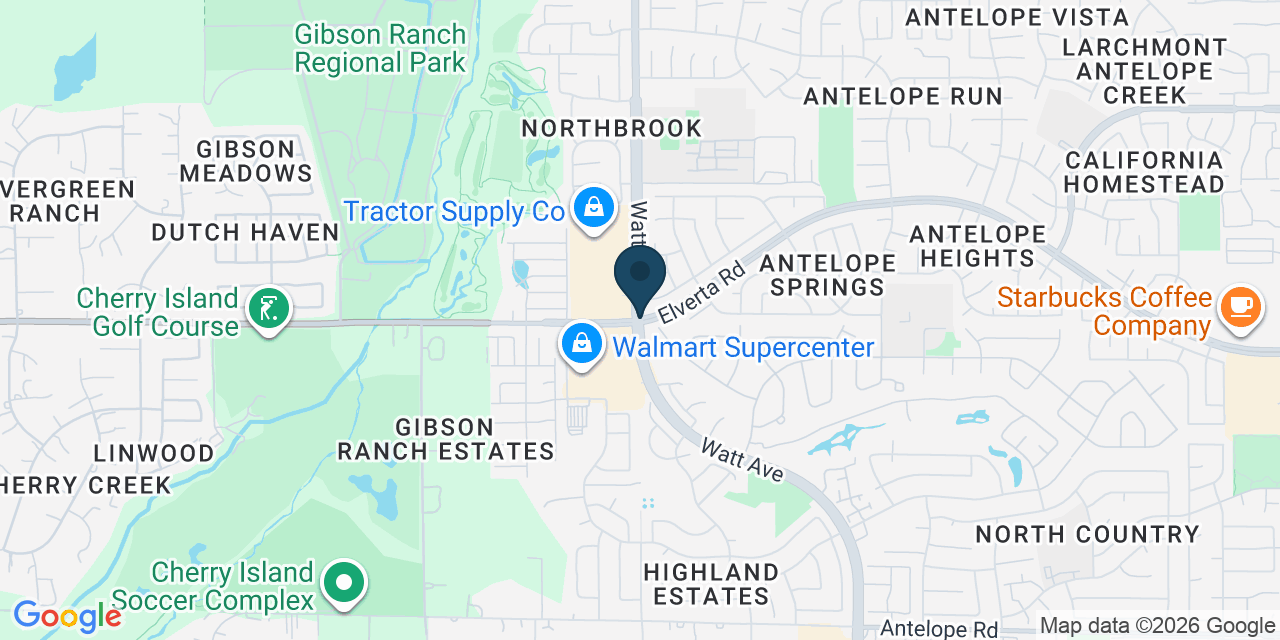 Map showing Antelope, Sacramento County, CA