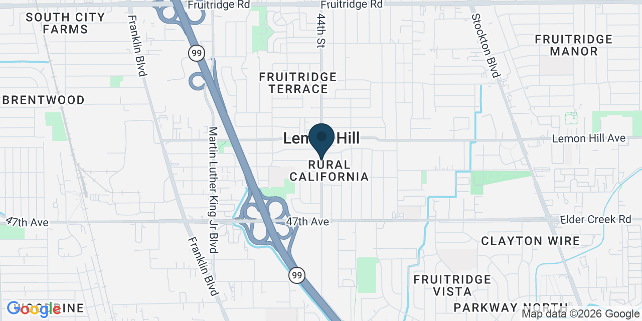 Map showing Sacramento County, CA