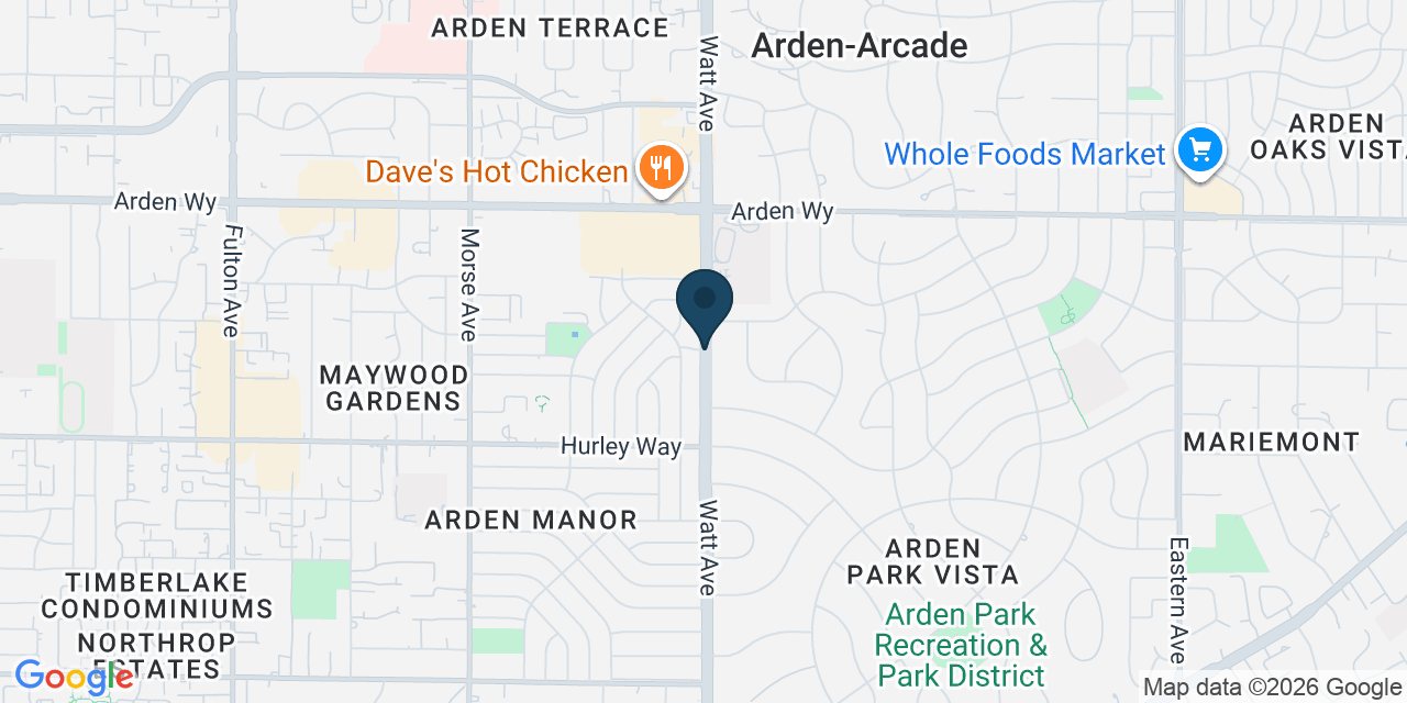 Map showing Arden-Arcade, Sacramento County, CA