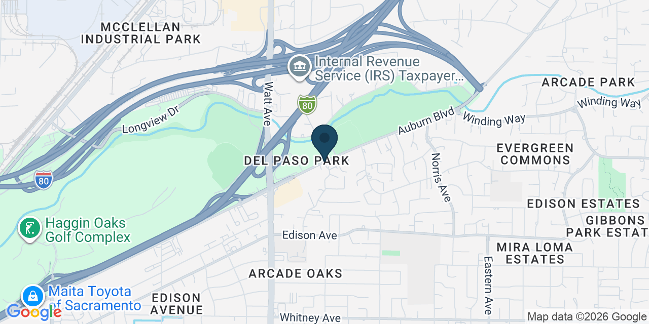 Map showing North Sacramento, Sacramento County, CA