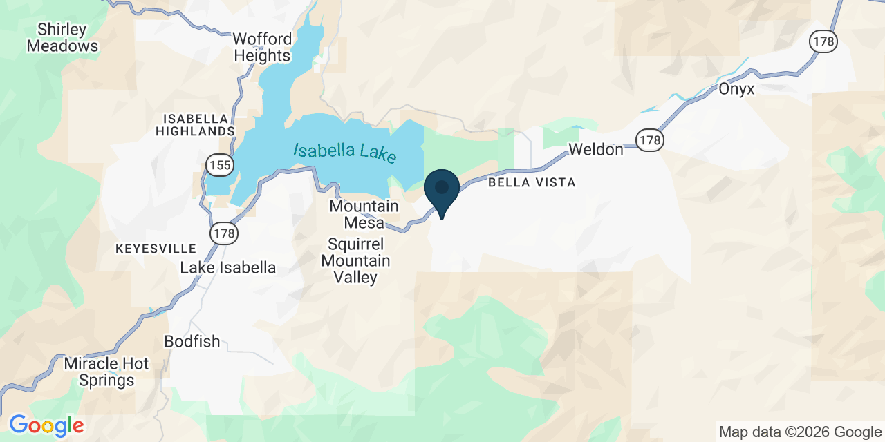 Map showing Weldon, Kern County, CA