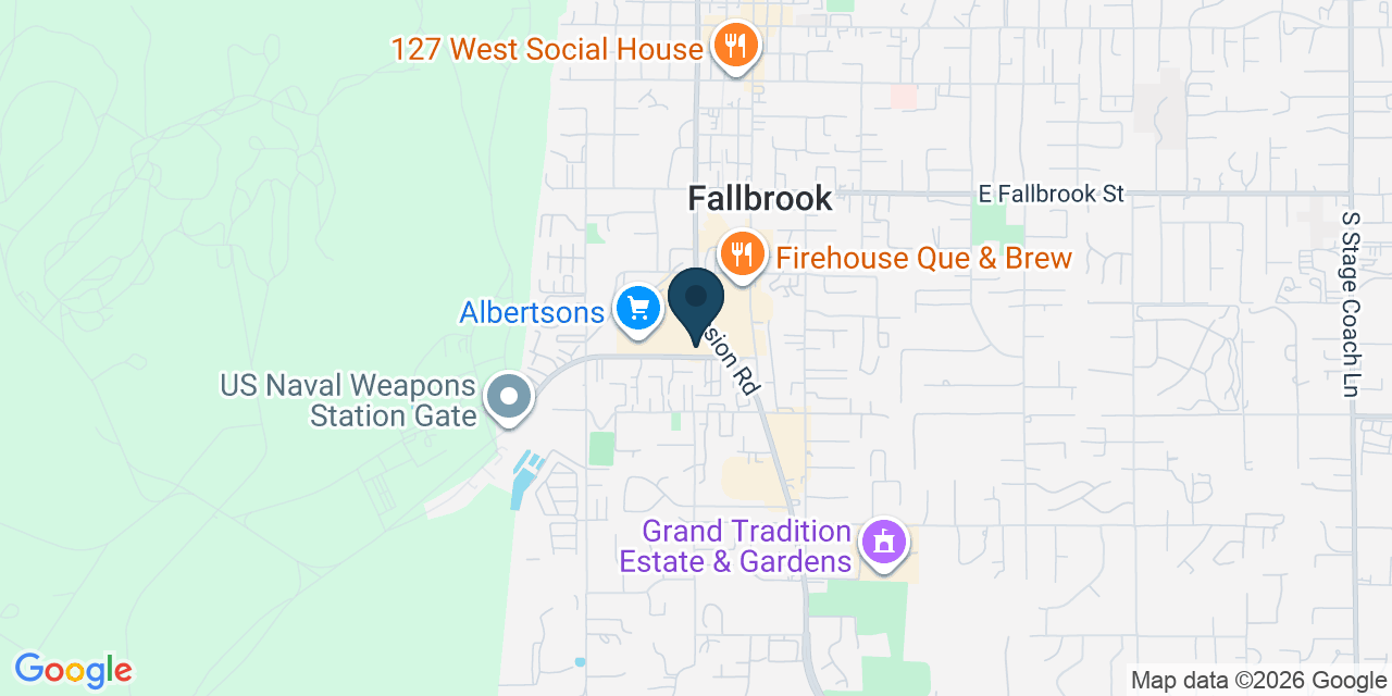 Map showing Fallbrook, San Diego County, CA