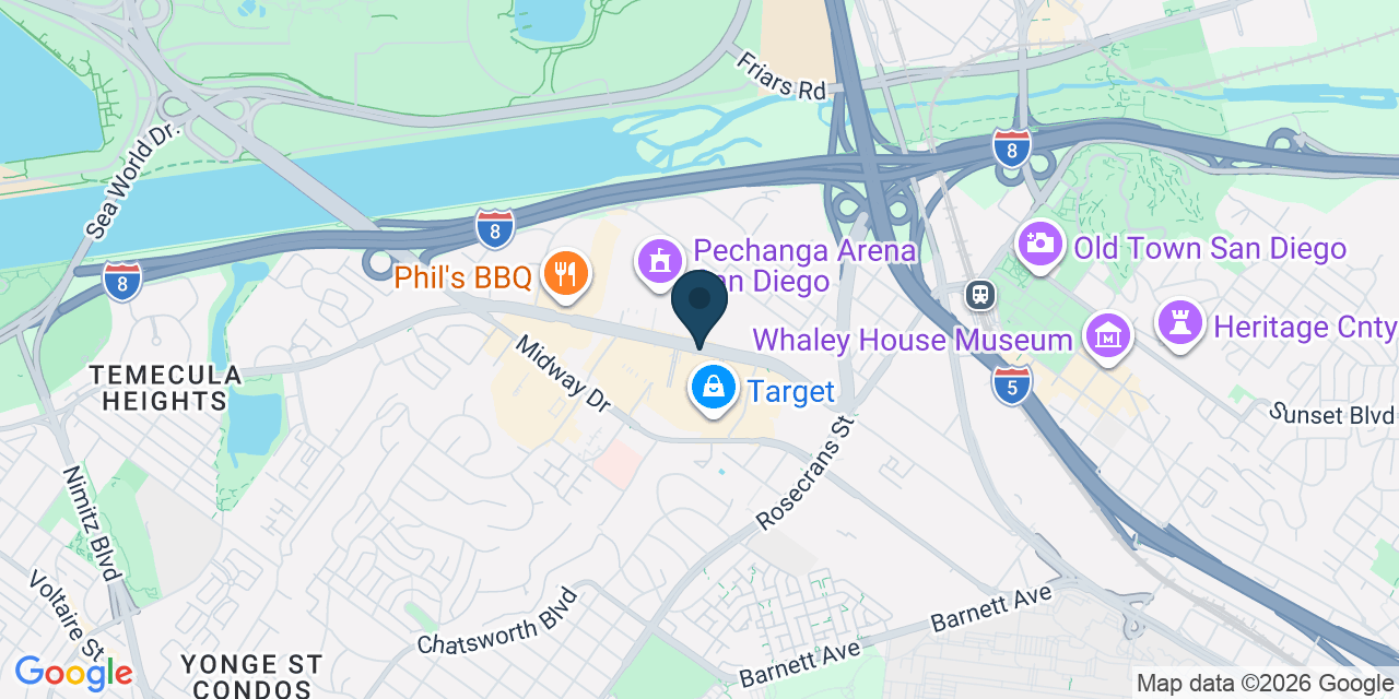 Map showing San Diego, San Diego County, CA