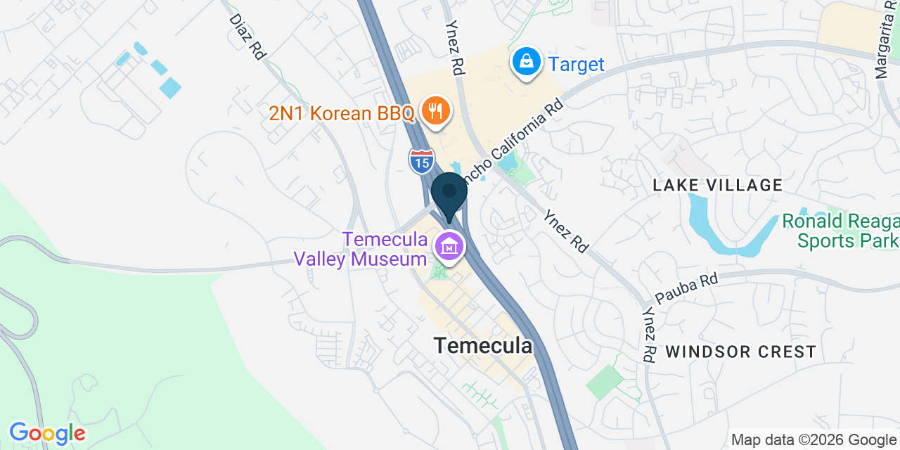 Map showing Temecula, Riverside County, CA