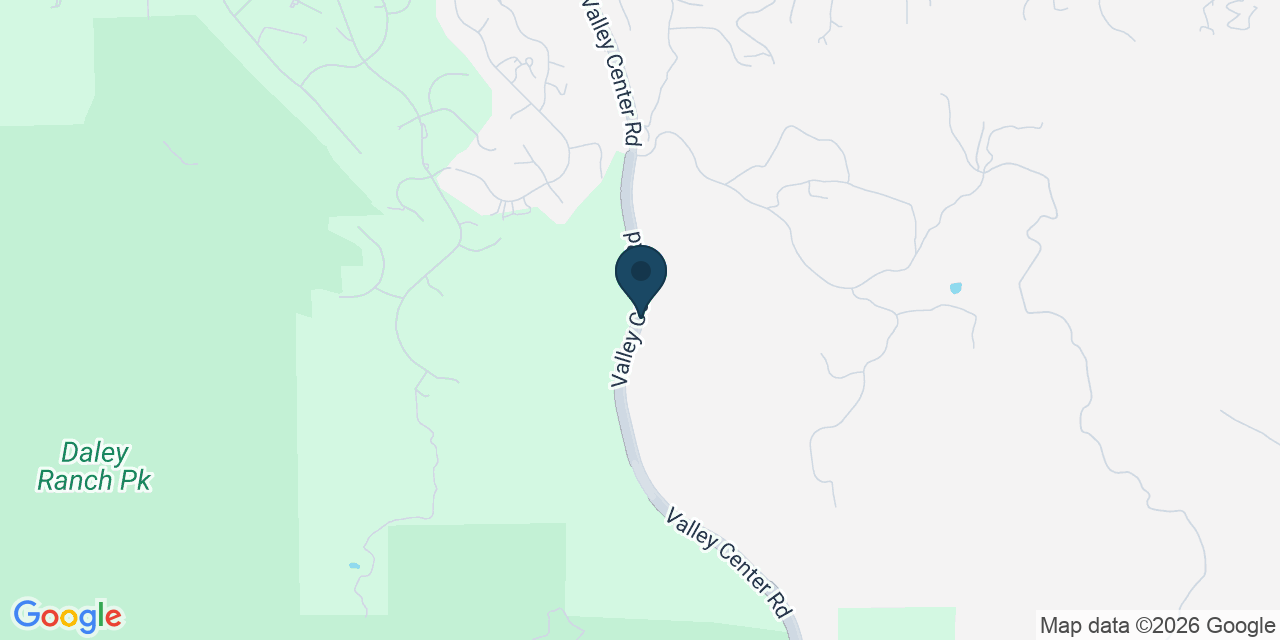 Map showing Valley Center, San Diego County, CA