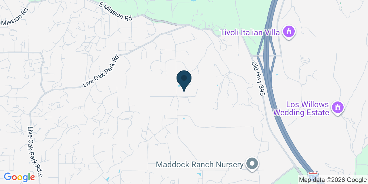 Map showing Fallbrook, San Diego County, CA