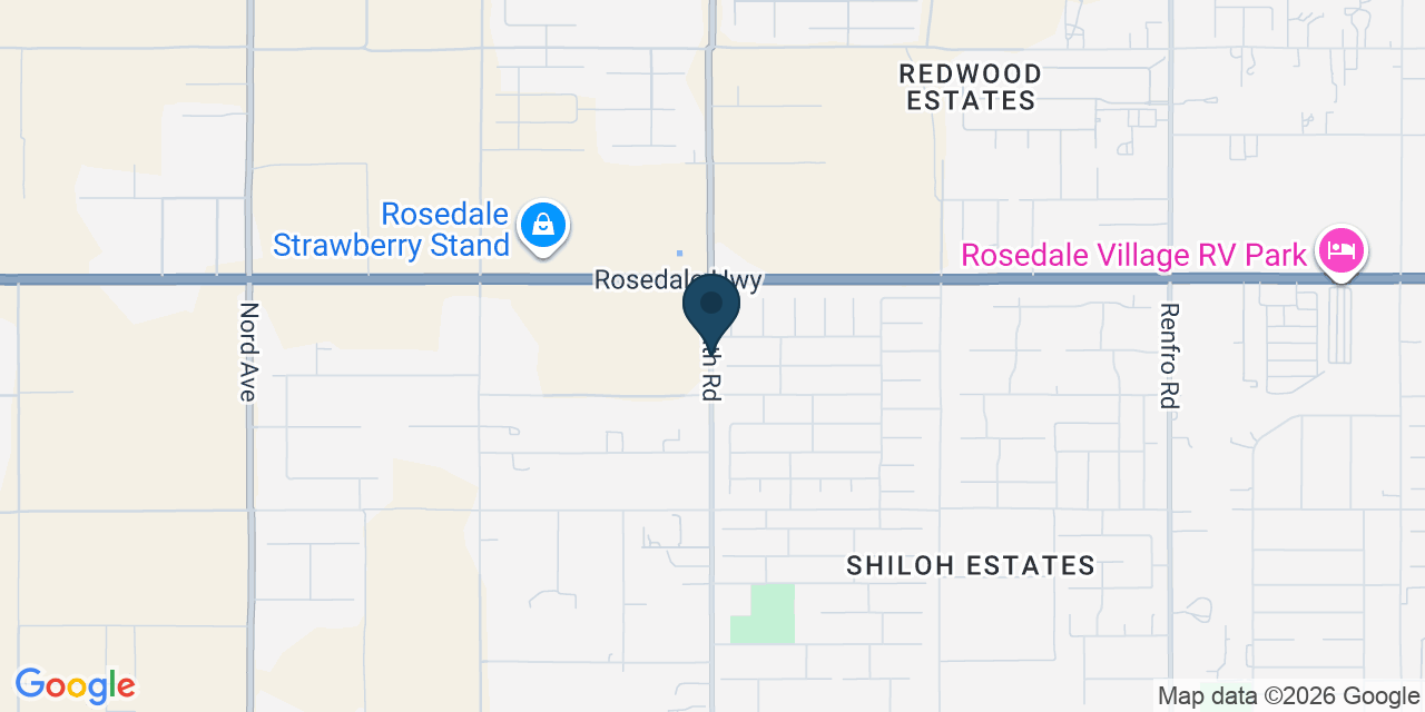 Map showing Bakersfield, Kern County, CA