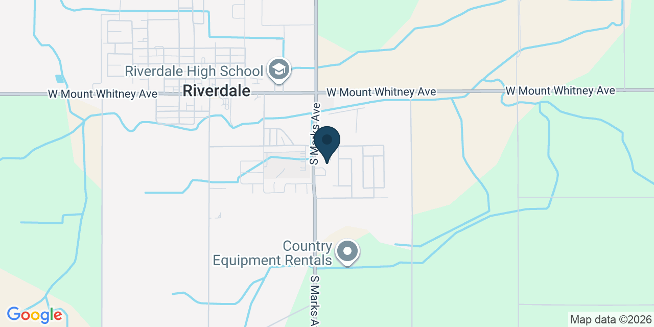 Map showing Riverdale, Fresno County, CA