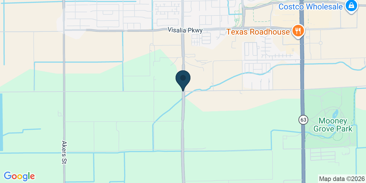 Map showing Tulare County, CA