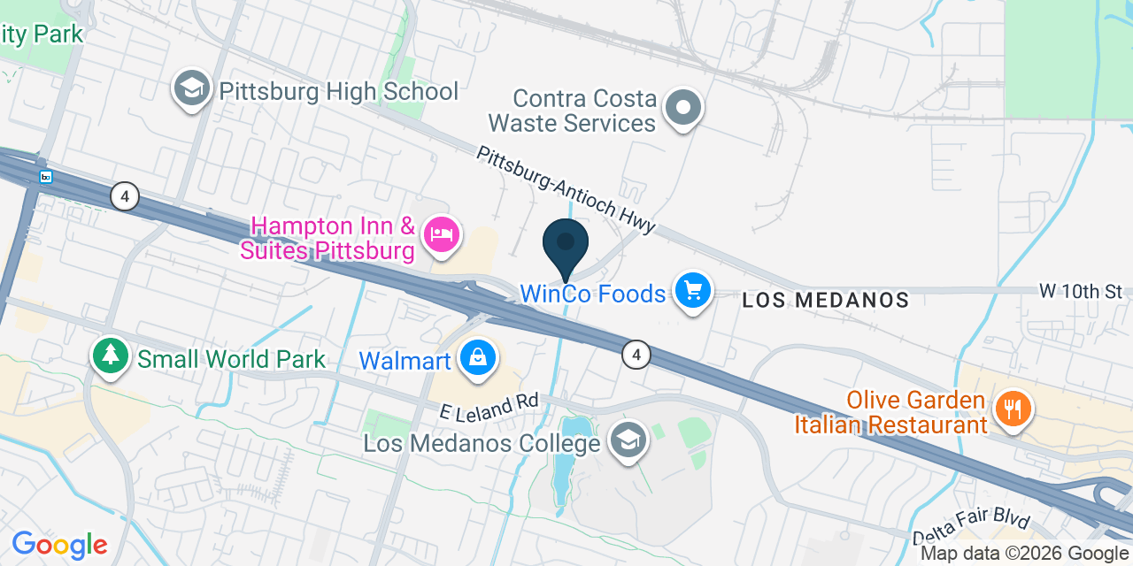 Map showing Pittsburg, Contra Costa County, CA