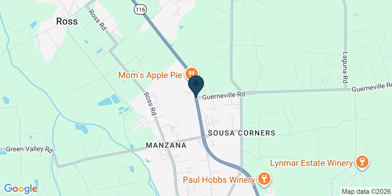 Map showing Graton, Sonoma County, CA