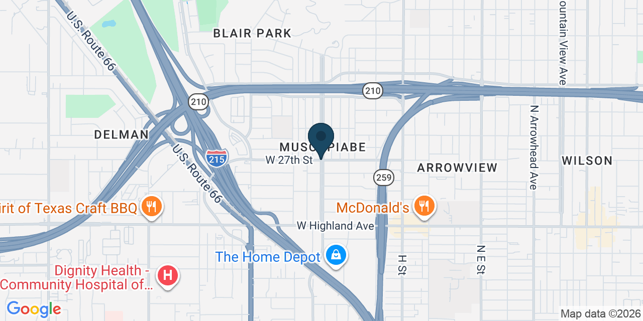 Map showing San Bernardino, San Bernardino County, CA