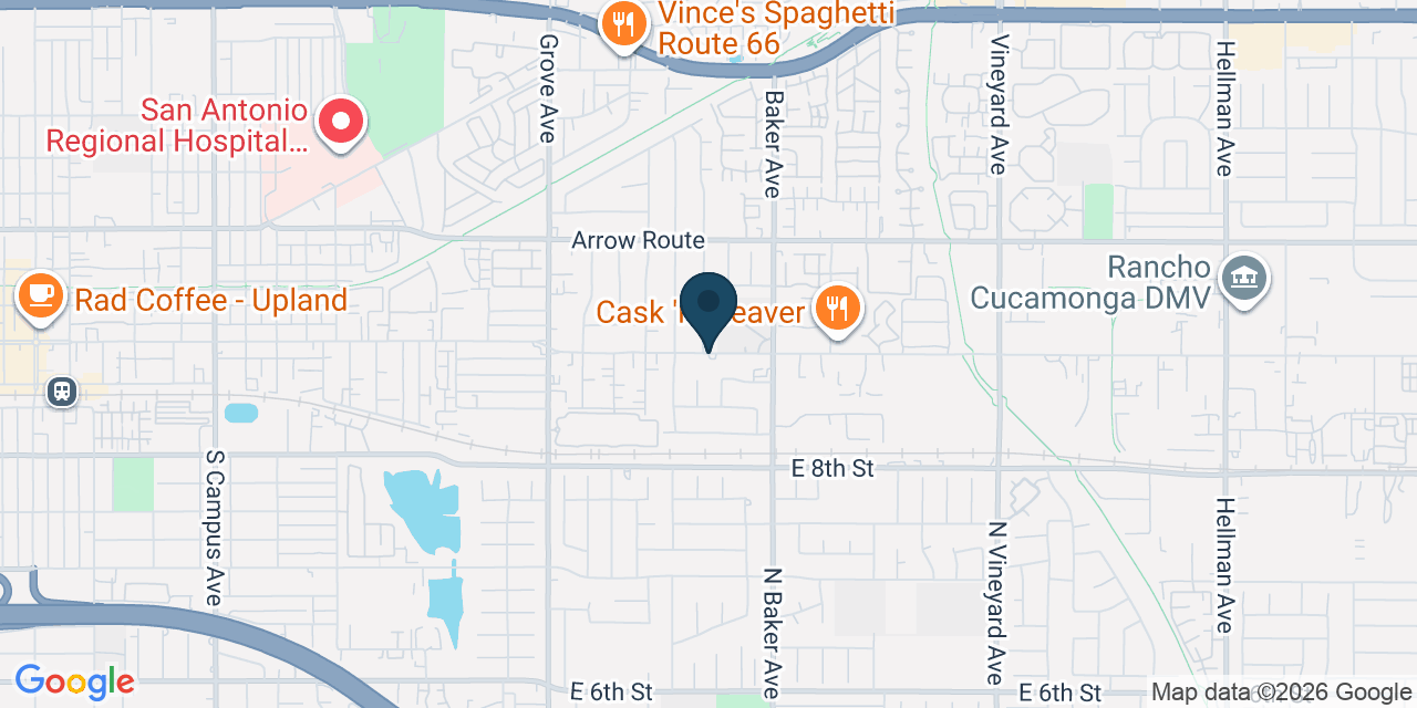 Map showing San Bernardino County, CA