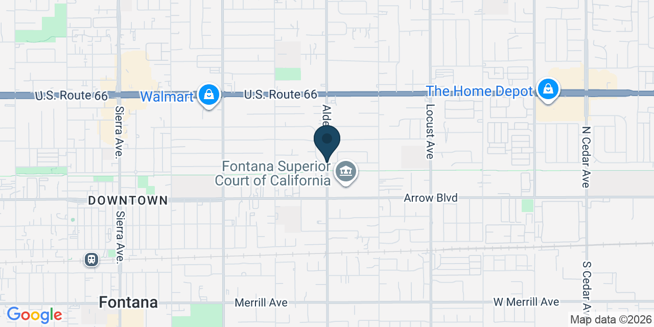 Map showing San Bernardino County, CA