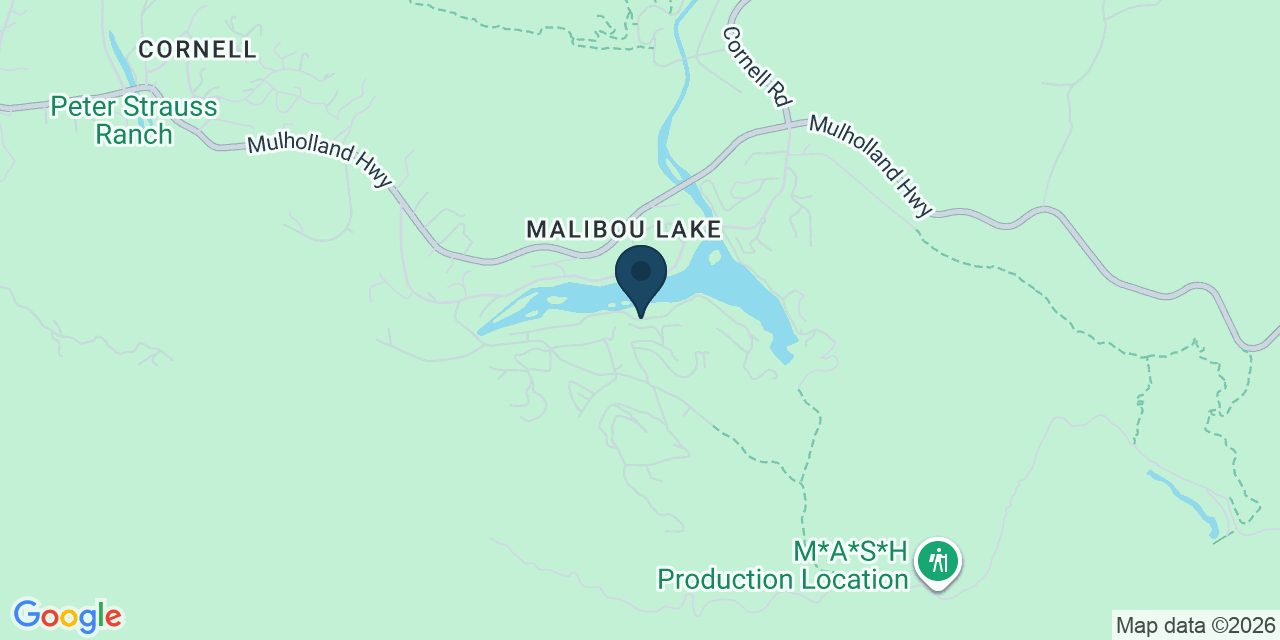 Map showing Malibou Lake, Los Angeles County, CA