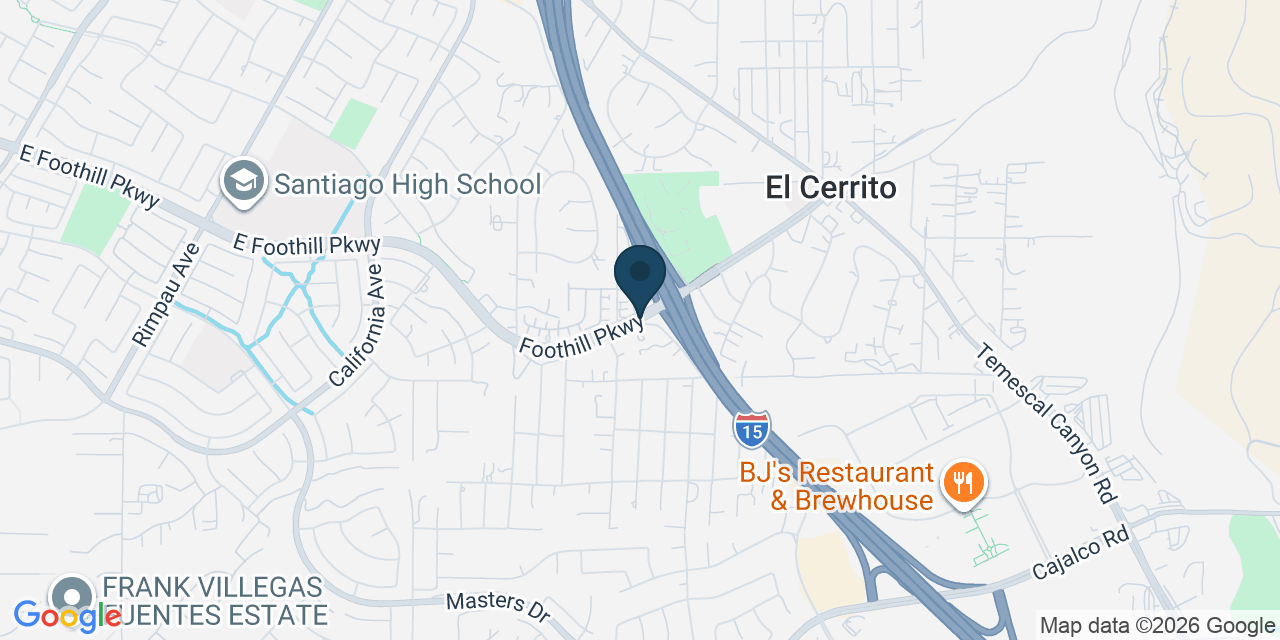 Map showing El Cerrito, Riverside County, CA