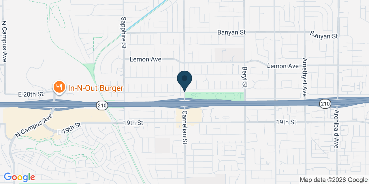 Map showing Rancho Cucamonga, San Bernardino County, CA