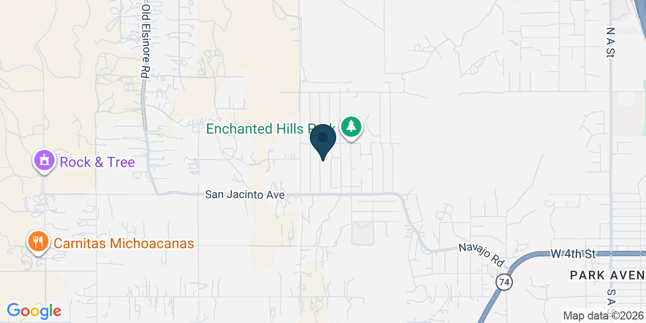 Map showing Perris, Riverside County, CA