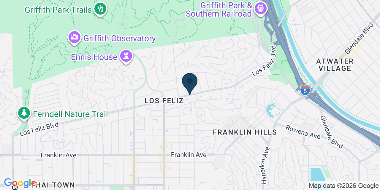 Map showing Los Angeles County, CA