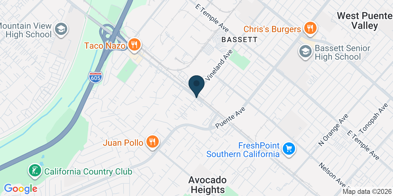 Map showing Los Angeles County, CA