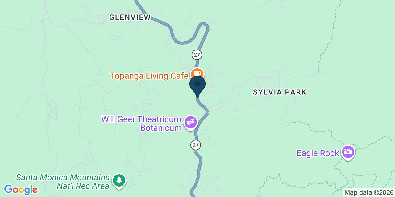 Map showing Topanga, Los Angeles County, CA