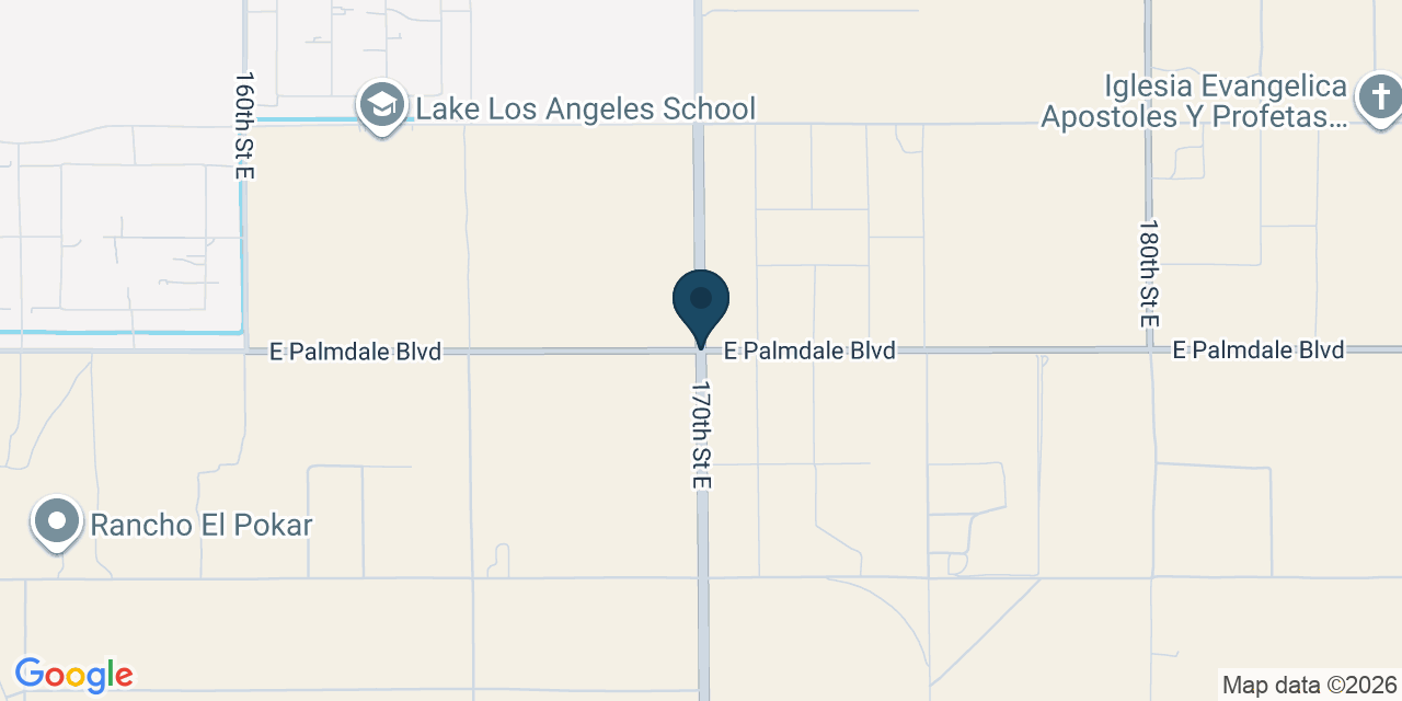 Map showing Los Angeles County, CA
