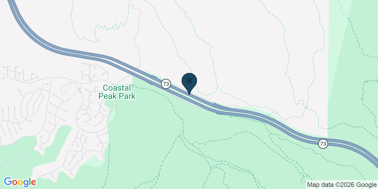 Map showing Orange County, CA