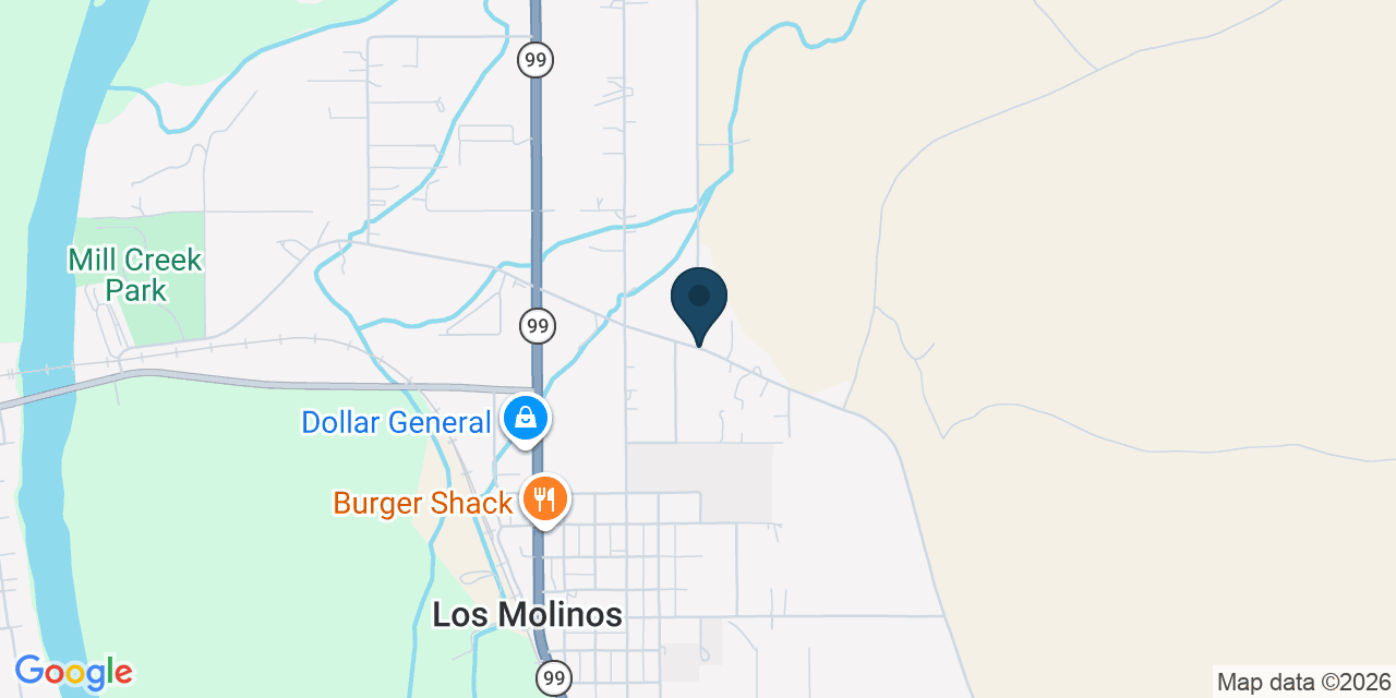 Map showing Tehama County, CA