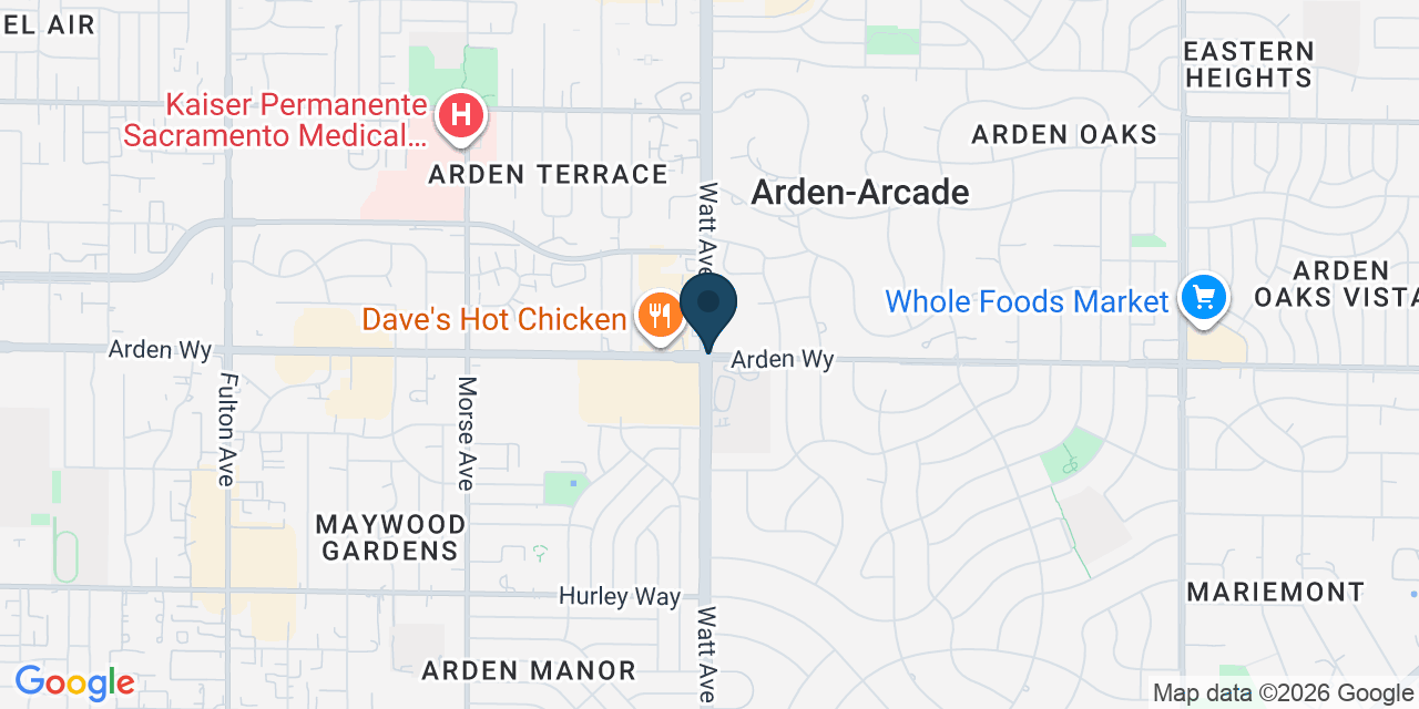 Map showing Arden-Arcade, Sacramento County, CA