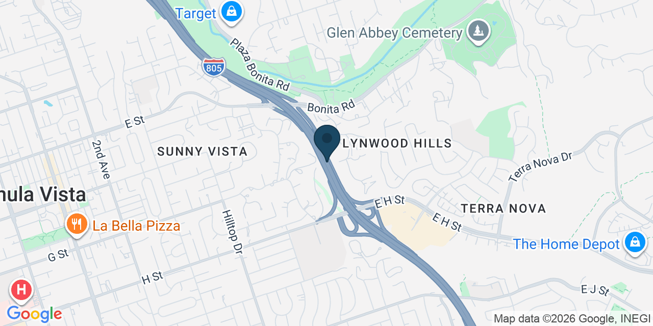 Map showing Bonita, San Diego County, CA