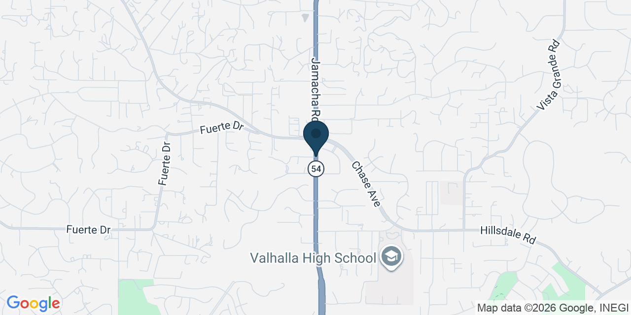 Map showing San Diego County, CA