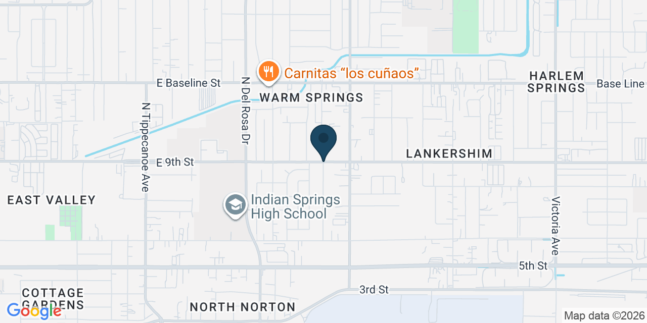 Map showing Highland, San Bernardino County, CA