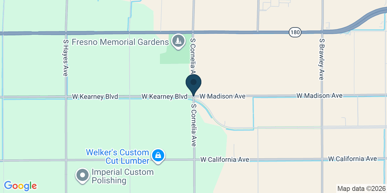 Map showing Fresno County, CA