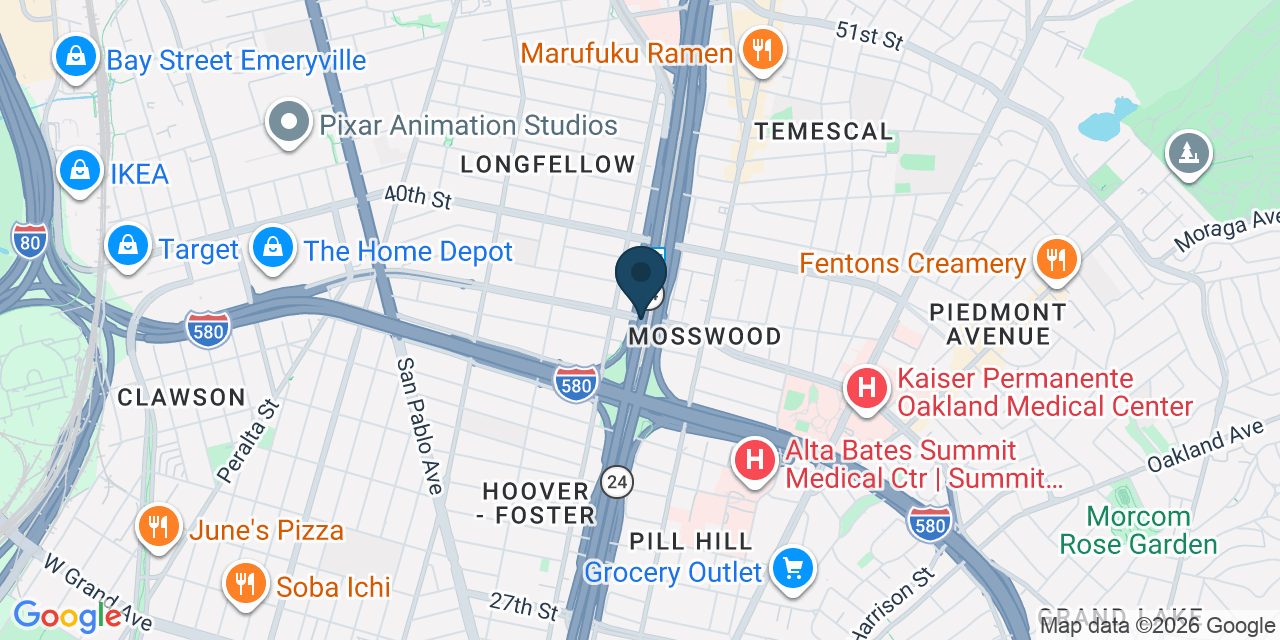 Map showing Alameda County, CA