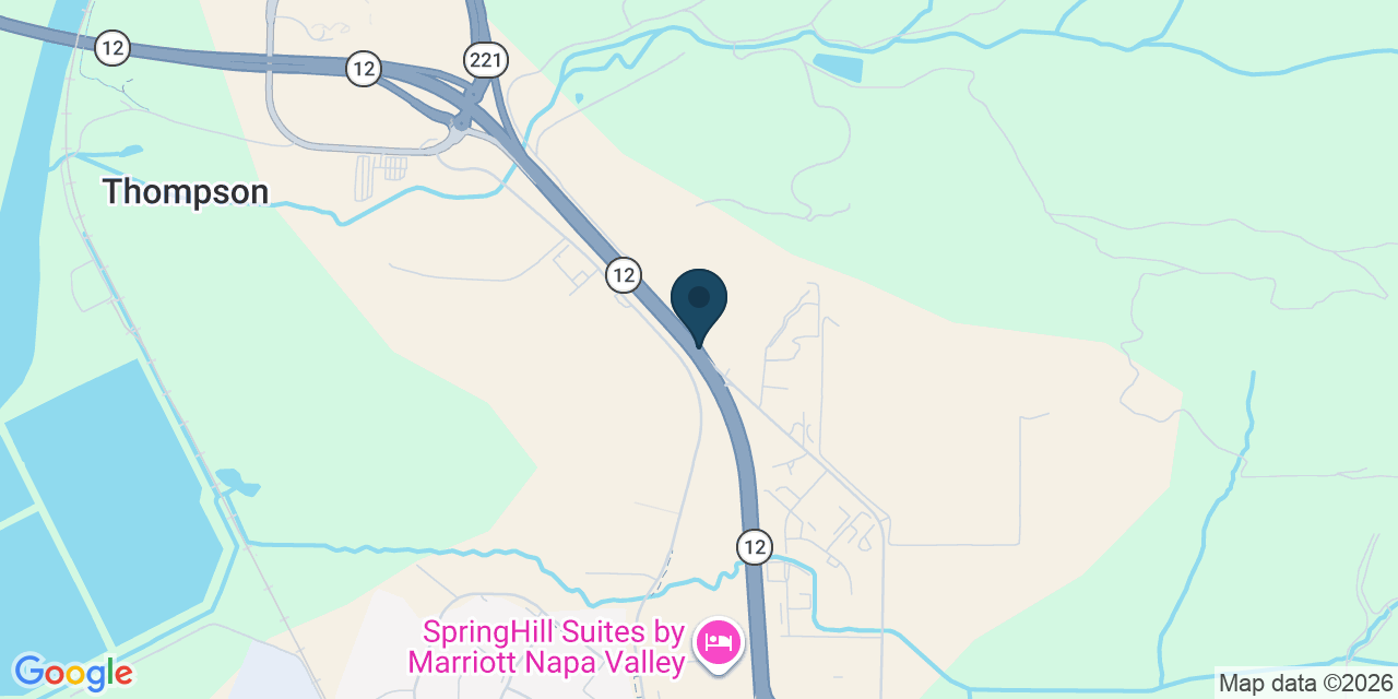 Map showing Napa County, CA